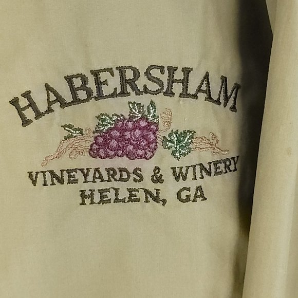 Habersham Vineyards Winery Jacket Men's Med Lined Khaki Full Zip Cheyenne River - Picture 3 of 15
